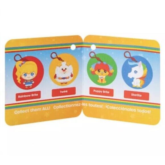 🔥CheeBee Rainbow Brite Starlite 4" PLUSH Backpack Clip Keychain BNWT🔥 - Picture 6 of 6